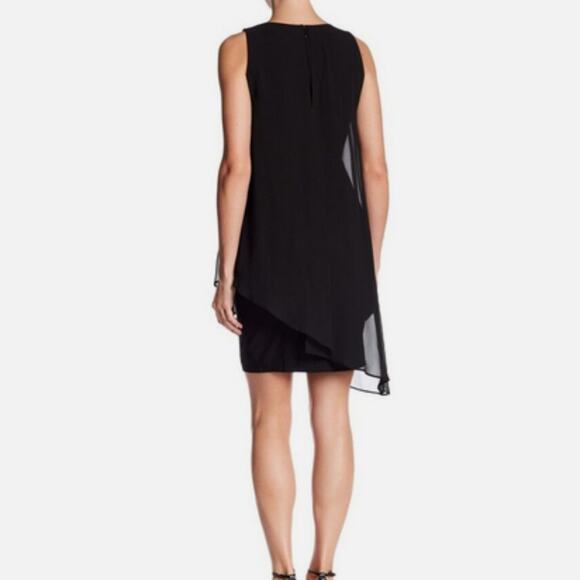 EUC - Vince Camuto Asymmetrical Chiffon Overlay Dress - Picture 8 of 8